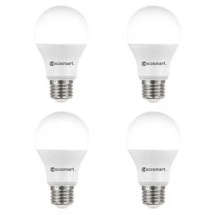 60-Watt Equivalent A19 Non-Dimmable LED Light Bulb Daylight (4-Pack) by EcoSmart