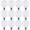 60-Watt Equivalent G25 Globe Dimmable Frosted Glass Filament Vintage Style LED Light Bulb Daylight (12-Pack) by EcoSmart -EcoSmart Sales ecosmart led light bulbs fg 03145x4 64 1000
