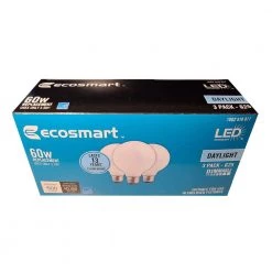 60-Watt Equivalent G25 Globe Dimmable Frosted Glass Filament Vintage Style LED Light Bulb Daylight (12-Pack) by EcoSmart 21 60-Watt Equivalent G25 Globe Dimmable Frosted Glass Filament Vintage Style LED Light Bulb Daylight (12-Pack) by EcoSmart -EcoSmart Sales ecosmart led light bulbs fg 03145x4 fa 1000