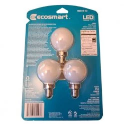 60-Watt Equivalent G16.5 Globe Dimmable Frosted Glass Filament Vintage LED Light Bulb Soft White (3-Pack) by EcoSmart -EcoSmart Sales ecosmart led light bulbs fg 03151 fa 1000