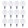 60-Watt Equivalent G16.5 Globe Dimmable Frosted Glass Filament Vintage LED Light Bulb Soft White (12-Pack) by EcoSmart