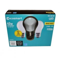 40-Watt Equivalent A15 Dimmable ENERGY STAR Frosted Glass Filament Vintage Edison LED Light Bulb Bright White (3-Pack) by EcoSmart -EcoSmart Sales ecosmart led light bulbs fg 03221 1d 1000