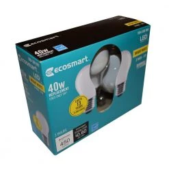 40-Watt Equivalent A15 Dimmable ENERGY STAR Frosted Glass Filament Vintage Edison LED Light Bulb Bright White (3-Pack) by EcoSmart -EcoSmart Sales ecosmart led light bulbs fg 03221 66 1000