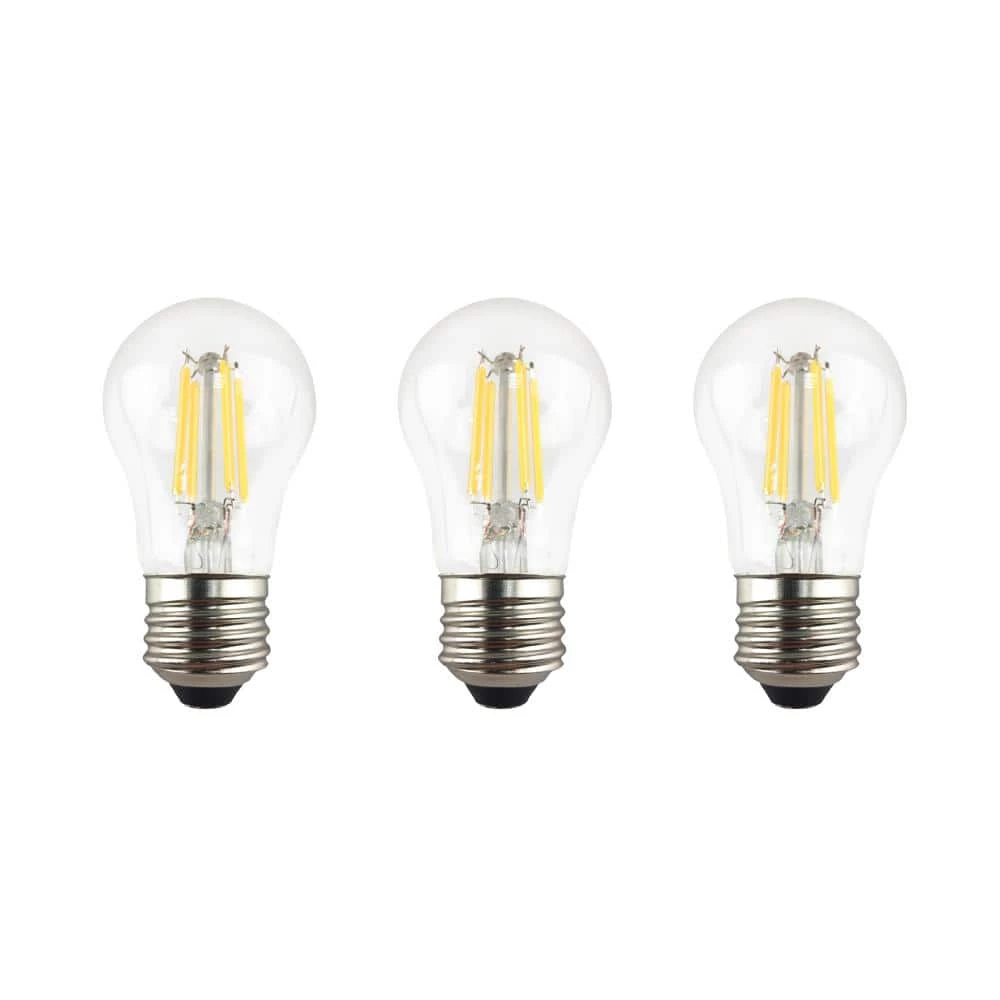 60-Watt Equivalent A15 Dimmable Clear Glass Filament LED Vintage Edison Light Bulb Bright White (3-Pack) by EcoSmart 3 60-Watt Equivalent A15 Dimmable Clear Glass Filament LED Vintage Edison Light Bulb Bright White (3-Pack) by EcoSmart