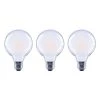 60-Watt Equivalent G25 Dimmable ENERGY STAR Frosted Glass Filament LED Vintage Edison Light Bulb Bright White (3-Pack) by EcoSmart