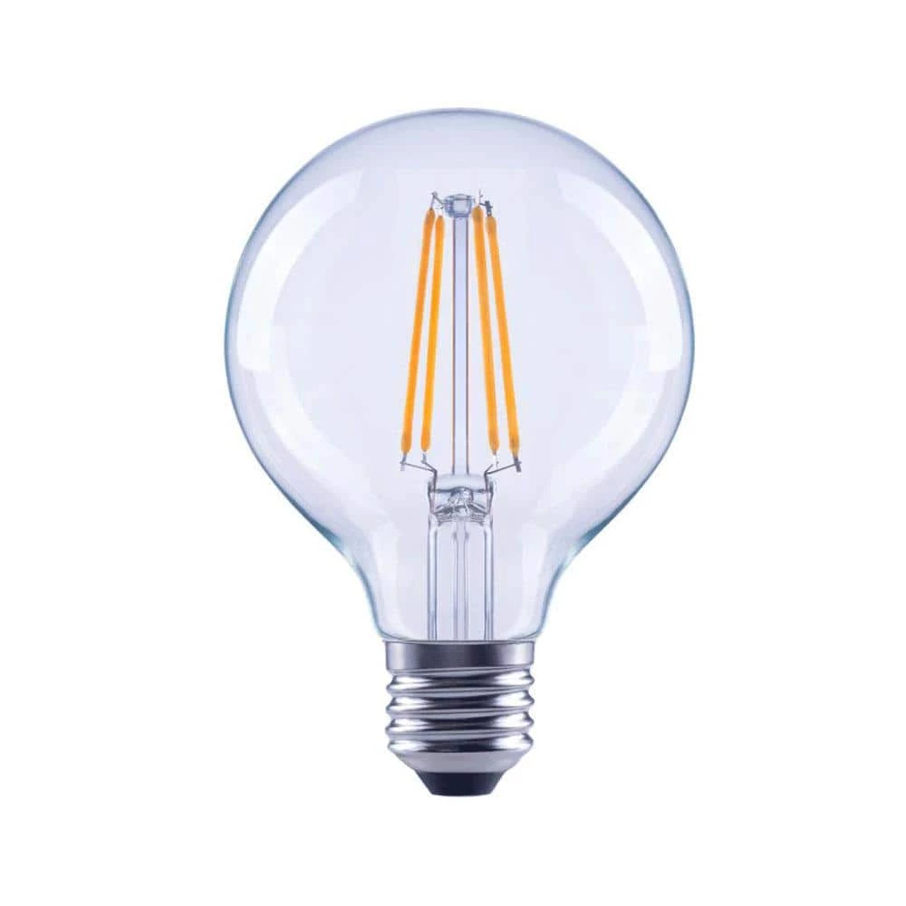 60-Watt Equivalent G25 Dimmable ENERGY STAR Clear Glass Filament Vintage Edison LED Light Bulb Bright White (3-Pack) by EcoSmart 7 60-Watt Equivalent G25 Dimmable ENERGY STAR Clear Glass Filament Vintage Edison LED Light Bulb Bright White (3-Pack) by EcoSmart - Image 5