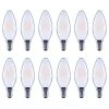 60-Watt Equivalent B11 Dimmable Frosted Glass Filament Candelabra Vintage Edison LED Light Bulb Soft White (12-Pack) by EcoSmart 1 60-Watt Equivalent B11 Dimmable Frosted Glass Filament Candelabra Vintage Edison LED Light Bulb Soft White (12-Pack) by EcoSmart -EcoSmart Sales ecosmart led light bulbs fg 03265x4 64 1000