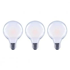 60-Watt Equivalent G25 Globe Dimmable ENERGY STAR Filament LED Vintage Edison Light Bulb Soft White (3-Pack) by EcoSmart