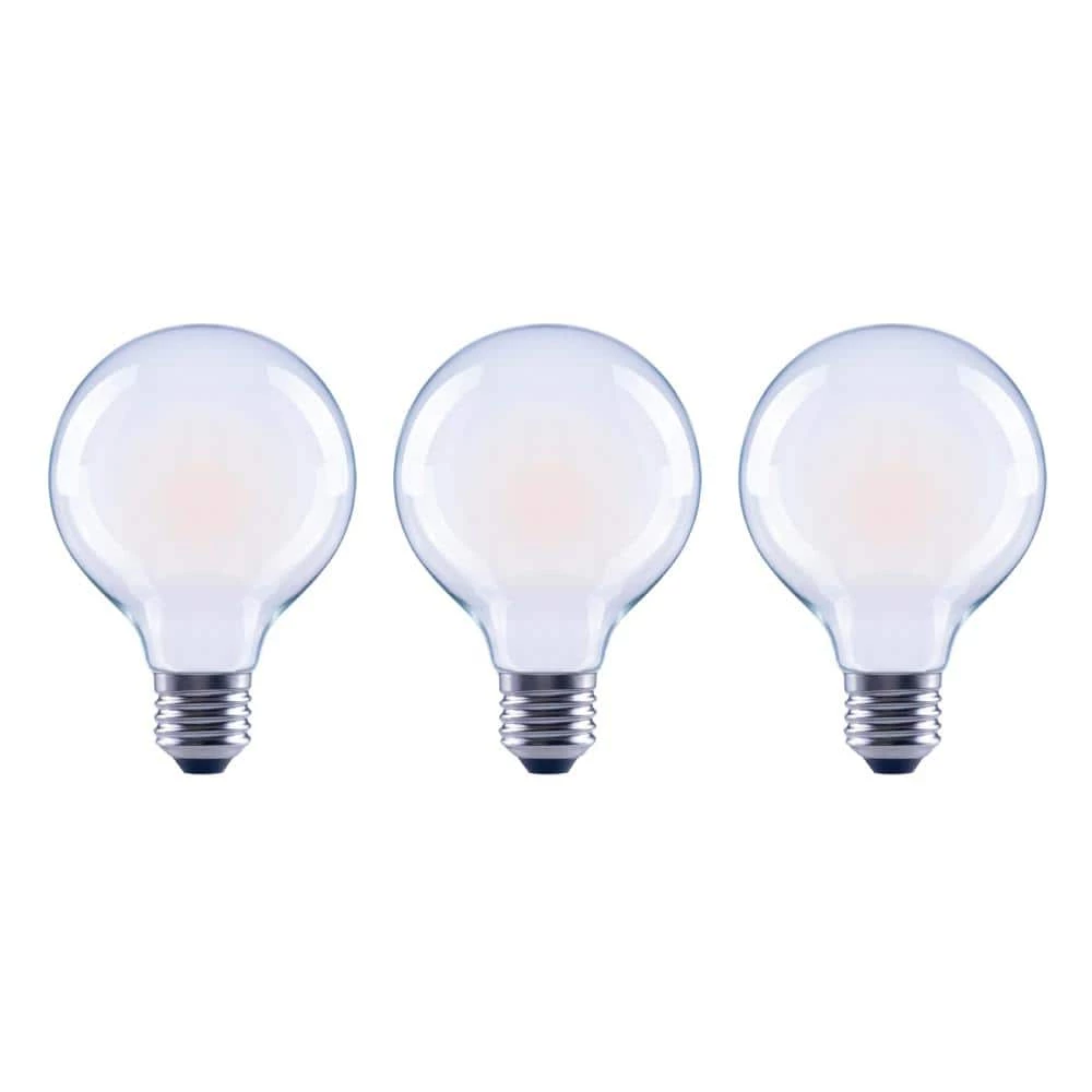 60-Watt Equivalent G25 Globe Dimmable ENERGY STAR Filament LED Vintage Edison Light Bulb Soft White (3-Pack) by EcoSmart 3 60-Watt Equivalent G25 Globe Dimmable ENERGY STAR Filament LED Vintage Edison Light Bulb Soft White (3-Pack) by EcoSmart