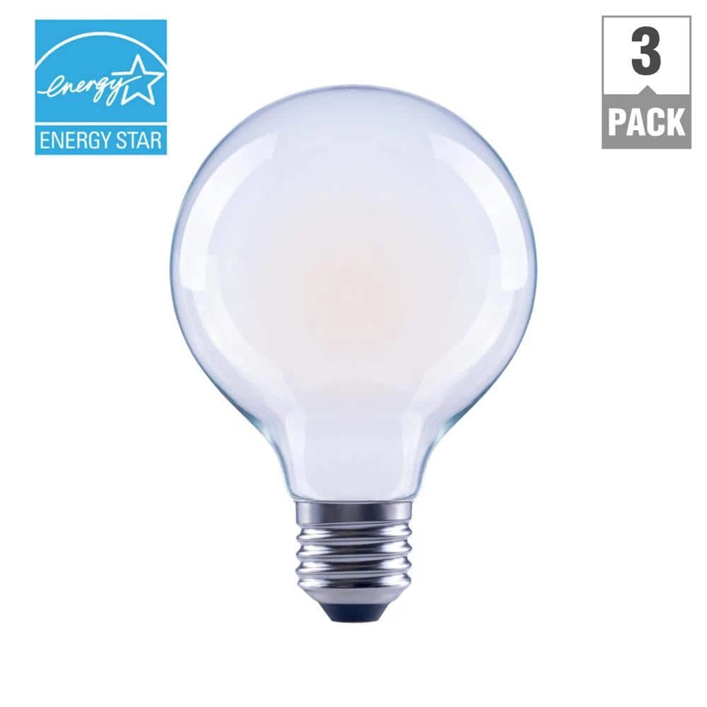 60-Watt Equivalent G25 Globe Dimmable ENERGY STAR Filament LED Vintage Edison Light Bulb Soft White (3-Pack) by EcoSmart 4 60-Watt Equivalent G25 Globe Dimmable ENERGY STAR Filament LED Vintage Edison Light Bulb Soft White (3-Pack) by EcoSmart - Image 2
