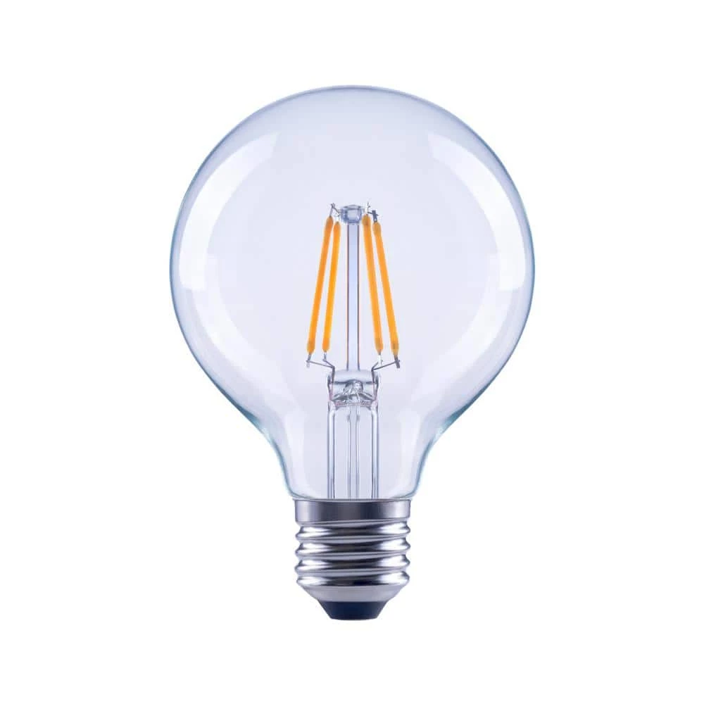 60-Watt Equivalent G25 Globe Dimmable ENERGY STAR Clear Glass Filament LED Vintage Edison Light Bulb Daylight (3-Pack) by EcoSmart 7 60-Watt Equivalent G25 Globe Dimmable ENERGY STAR Clear Glass Filament LED Vintage Edison Light Bulb Daylight (3-Pack) by EcoSmart - Image 5