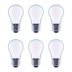 40-Watt Equivalent A15 Dimmable Frosted Glass Filament Vintage E26 Medium Base Soft White LED Light Bulb (6-Pack) by EcoSmart