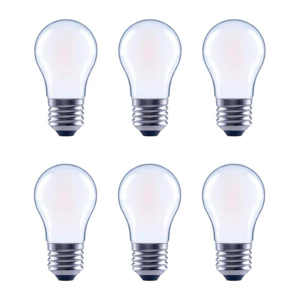 40-Watt Equivalent A15 Dimmable Frosted Glass Filament Vintage E26 Medium Base Soft White LED Light Bulb (6-Pack) by EcoSmart 3 40-Watt Equivalent A15 Dimmable Frosted Glass Filament Vintage E26 Medium Base Soft White LED Light Bulb (6-Pack) by EcoSmart