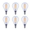 40-Watt Equivalent A15 Dimmable Clear Glass Filament Vintage E12 Candelabra Base Soft White LED Light Bulb (6-Pack) by EcoSmart -EcoSmart Sales ecosmart led light bulbs fg 04002 64 1000