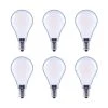 40-Watt Equivalent A15 Dimmable Frosted Glass Filament Vintage E12 Candelabra Base Soft White LED Light Bulb (6-Pack) by EcoSmart -EcoSmart Sales ecosmart led light bulbs fg 04003 64 1000