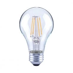 60-Watt Equivalent A19 Dimmable Clear Glass Filament Vintage E26 Medium Base Cool White LED Light Bulb (6-Pack) by EcoSmart -EcoSmart Sales ecosmart led light bulbs fg 04018 1f 1000