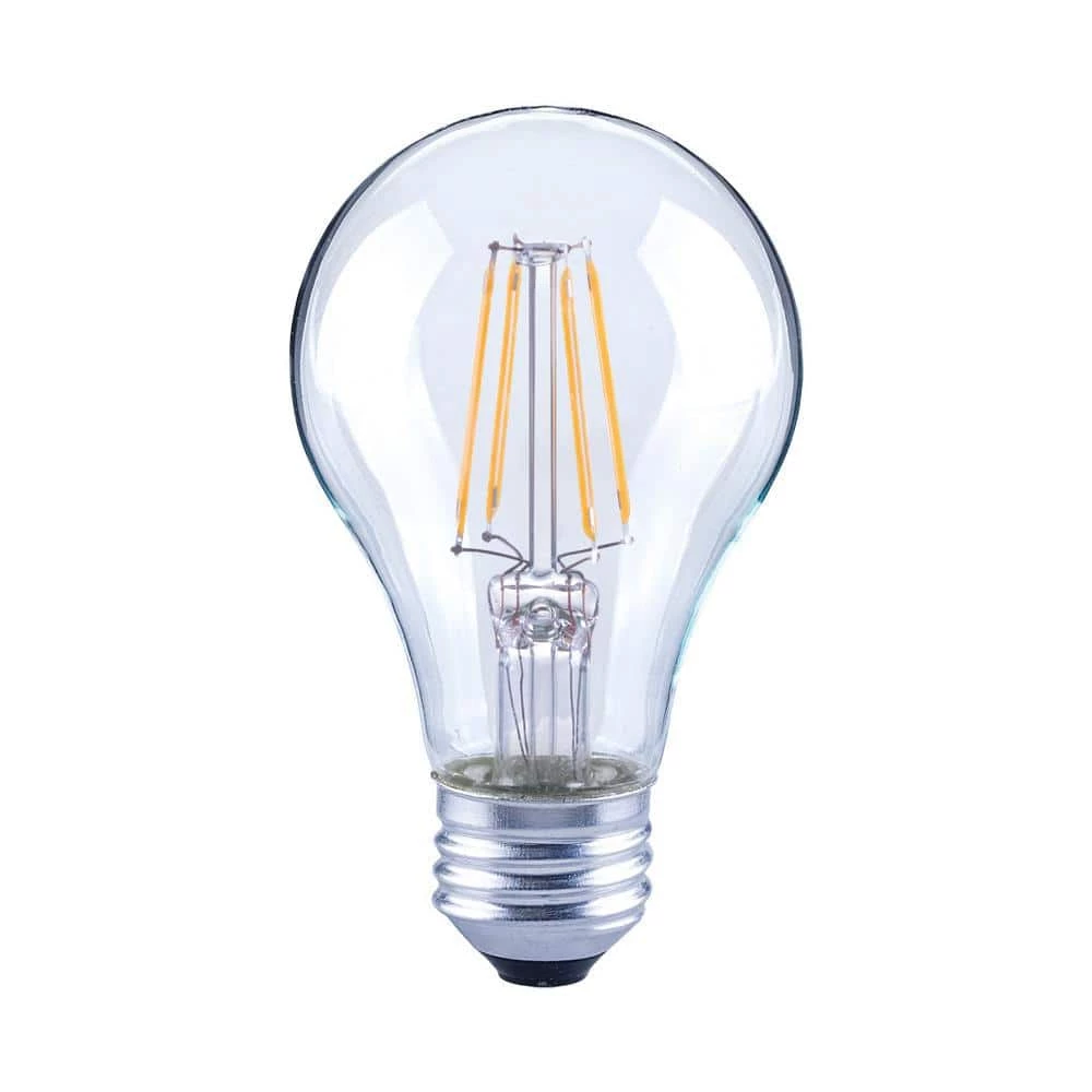 100-Watt Equivalent A19 Dimmable Clear Glass Filament Vintage E26 Medium Base Soft White LED Light Bulb (6-Pack) by EcoSmart 6 100-Watt Equivalent A19 Dimmable Clear Glass Filament Vintage E26 Medium Base Soft White LED Light Bulb (6-Pack) by EcoSmart - Image 4