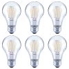 100-Watt Equivalent A19 Dimmable Clear Glass Filament Vintage E26 Medium Base Soft White LED Light Bulb (6-Pack) by EcoSmart -EcoSmart Sales ecosmart led light bulbs fg 04019 64 1000