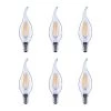 40-Watt Equivalent B11 Flame Tip Dimmable Clear Glass Filament E12 Candelabra Base Soft White LED Light Bulb (6-Pack) by EcoSmart 1 40-Watt Equivalent B11 Flame Tip Dimmable Clear Glass Filament E12 Candelabra Base Soft White LED Light Bulb (6-Pack) by EcoSmart -EcoSmart Sales ecosmart led light bulbs fg 04028 64 1000