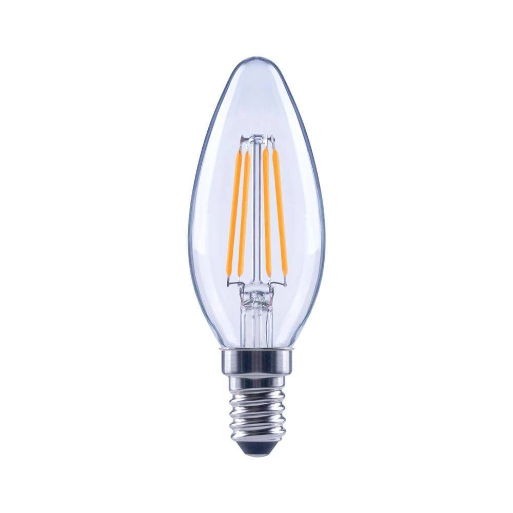 40-Watt Equivalent B11 Dimmable Clear Glass Filament Vintage E12 Candelabra Base Cool White LED Light Bulb (6-Pack) by EcoSmart 6 40-Watt Equivalent B11 Dimmable Clear Glass Filament Vintage E12 Candelabra Base Cool White LED Light Bulb (6-Pack) by EcoSmart - Image 4