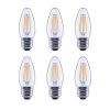 60-Watt Equivalent B11 Dimmable Clear Glass Filament Vintage E26 Medium Base Soft White LED Light Bulb (6-Pack) by EcoSmart 1 60-Watt Equivalent B11 Dimmable Clear Glass Filament Vintage E26 Medium Base Soft White LED Light Bulb (6-Pack) by EcoSmart -EcoSmart Sales ecosmart led light bulbs fg 04036 64 1000