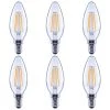 60-Watt Equivalent B11 Dimmable Clear Glass Filament Vintage E12 Candelabra Base Cool White LED Light Bulb (6-Pack) by EcoSmart 1 60-Watt Equivalent B11 Dimmable Clear Glass Filament Vintage E12 Candelabra Base Cool White LED Light Bulb (6-Pack) by EcoSmart -EcoSmart Sales ecosmart led light bulbs fg 04038 64 1000