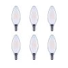 60-Watt Equivalent B11 Dimmable Frosted Glass Filament Vintage E12 Candelabra Base Cool White LED Light Bulb (6-Pack) by EcoSmart 2 60-Watt Equivalent B11 Dimmable Frosted Glass Filament Vintage E12 Candelabra Base Cool White LED Light Bulb (6-Pack) by EcoSmart -EcoSmart Sales ecosmart led light bulbs fg 04041 64 1000