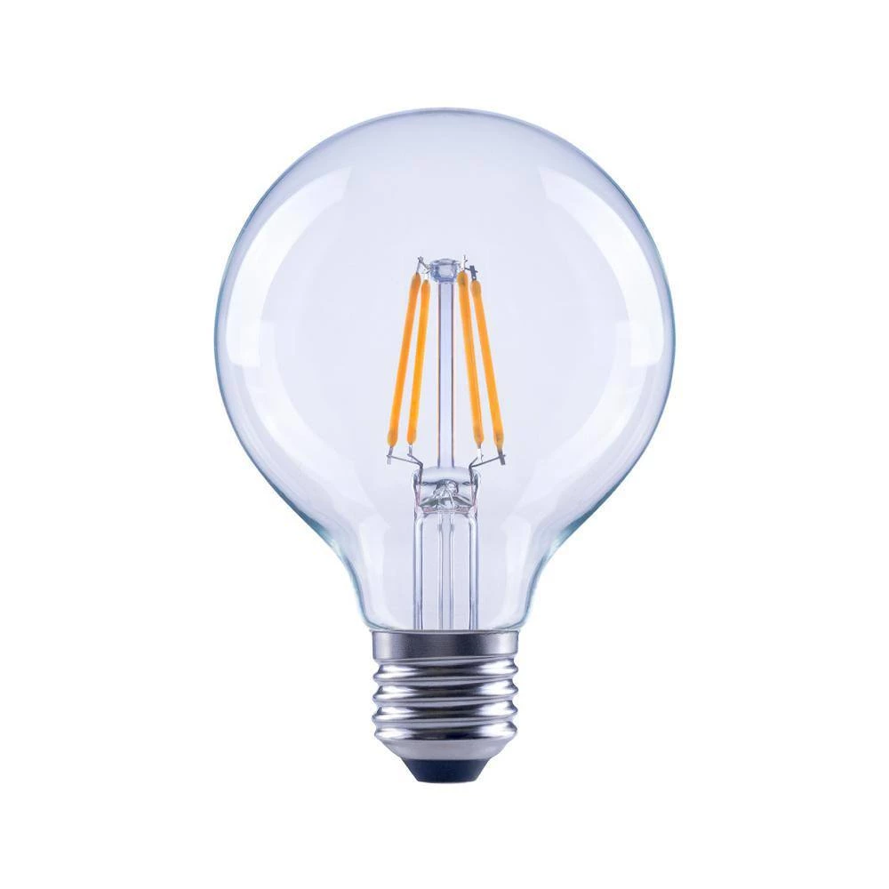 40-Watt Equivalent G25 Globe Dimmable Clear Glass Filament Vintage E26 Medium Base Cool White LED Light Bulb (6-Pack) by EcoSmart 6 40-Watt Equivalent G25 Globe Dimmable Clear Glass Filament Vintage E26 Medium Base Cool White LED Light Bulb (6-Pack) by EcoSmart - Image 4