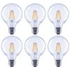 60-Watt Equivalent G25 Globe Dimmable Clear Glass Filament Vintage E26 Medium Base Cool White LED Light Bulb (6-Pack) by EcoSmart