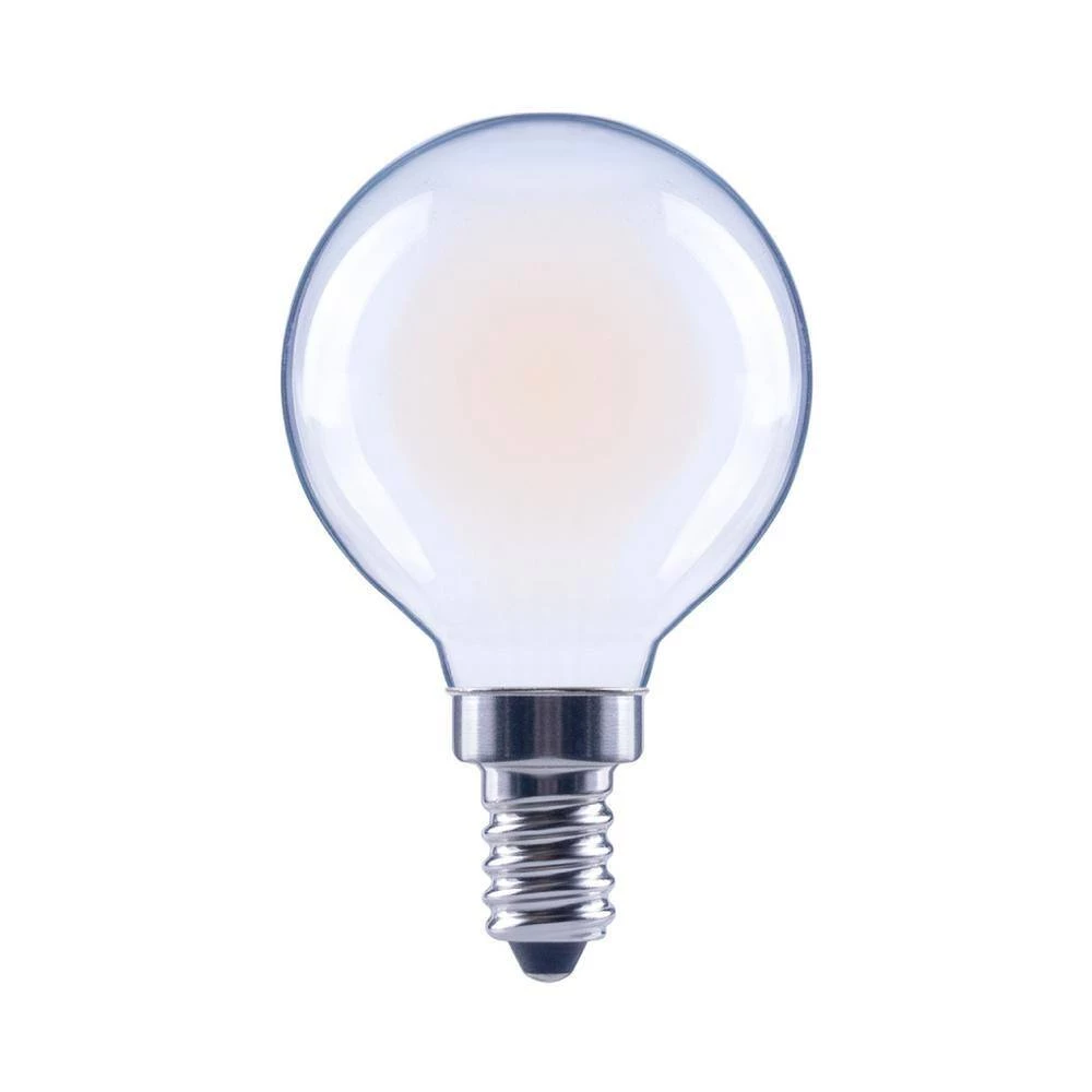 40-Watt Equivalent G16.5 Globe Dimmable Frosted Glass Filament E12 Candelabra Base Soft White LED Light Bulb (6-Pack) by EcoSmart 6 40-Watt Equivalent G16.5 Globe Dimmable Frosted Glass Filament E12 Candelabra Base Soft White LED Light Bulb (6-Pack) by EcoSmart - Image 4