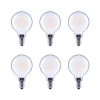 40-Watt Equivalent G16.5 Globe Dimmable Frosted Glass Filament E12 Candelabra Base Soft White LED Light Bulb (6-Pack) by EcoSmart -EcoSmart Sales ecosmart led light bulbs fg 04051 64 1000