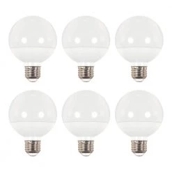 60-Watt Equivalent G25 Globe Dimmable E26 Medium Base Cool White LED Light Bulb (6-Pack) by EcoSmart
