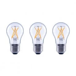 40-Watt Equivalent A15 Dimmable ENERGY STAR Clear Glass Decorative Filament Vintage LED Light Bulb Soft White (3-Pack) by EcoSmart