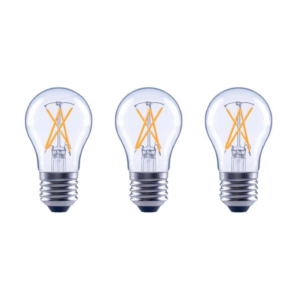40-Watt Equivalent A15 Dimmable ENERGY STAR Clear Glass Decorative Filament Vintage LED Light Bulb Soft White (3-Pack) by EcoSmart 3 40-Watt Equivalent A15 Dimmable ENERGY STAR Clear Glass Decorative Filament Vintage LED Light Bulb Soft White (3-Pack) by EcoSmart