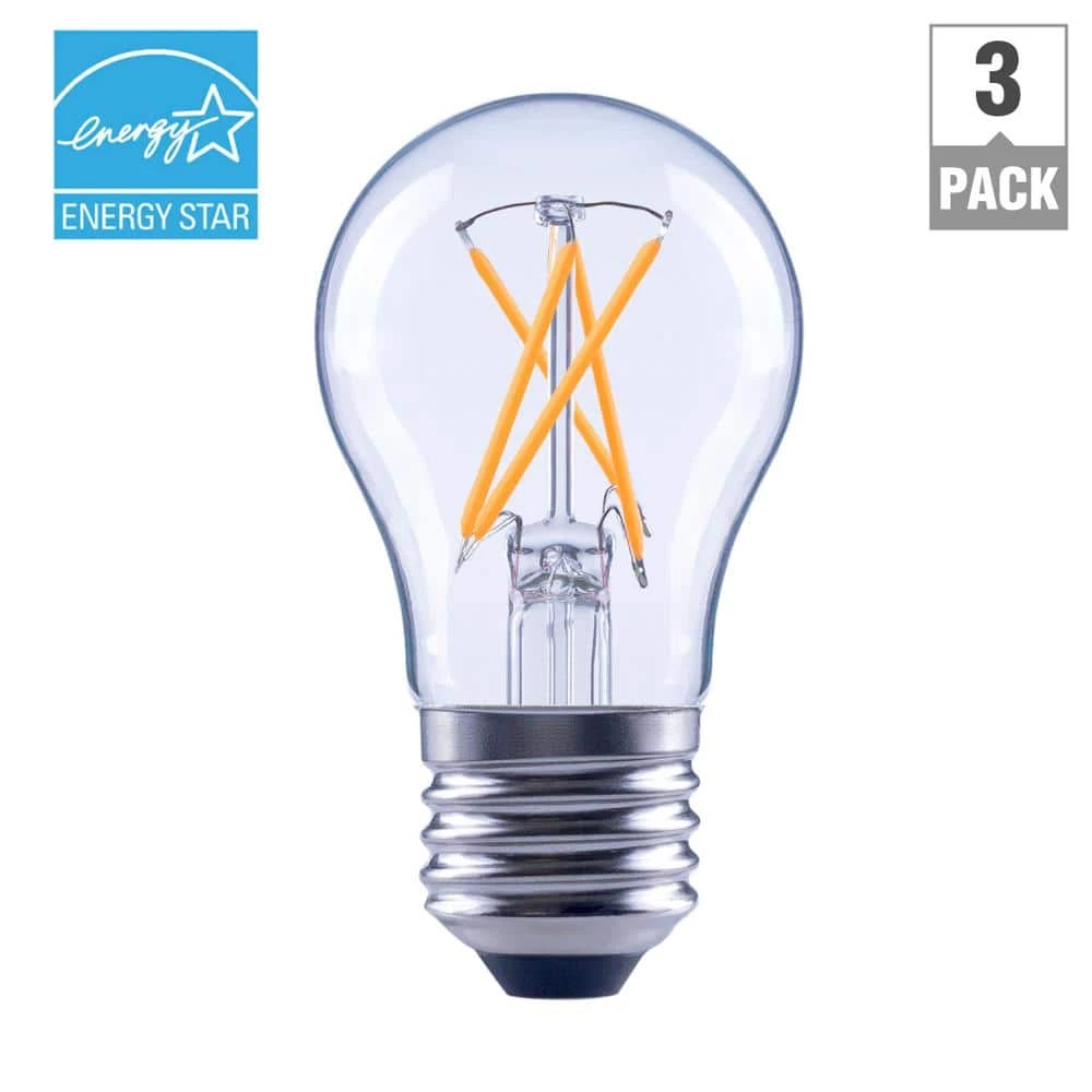 40-Watt Equivalent A15 Dimmable ENERGY STAR Clear Glass Decorative Filament Vintage LED Light Bulb Soft White (3-Pack) by EcoSmart 4 40-Watt Equivalent A15 Dimmable ENERGY STAR Clear Glass Decorative Filament Vintage LED Light Bulb Soft White (3-Pack) by EcoSmart - Image 2
