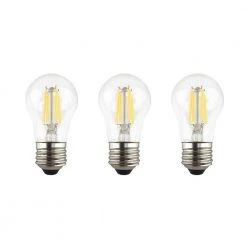 60-Watt Equivalent A15 Dimmable Clear Glass Decorative Filament LED Vintage Edison Light Bulb Daylight (3-Pack) by EcoSmart