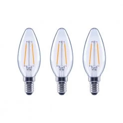 25-Watt Equivalent B11 Dimmable E12 Candelabra ENERGY STAR Clear Glass Vintage LED Light Bulb Soft White (3-Pack) by EcoSmart