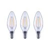 25-Watt Equivalent B11 Dimmable E12 Candelabra ENERGY STAR Clear Glass LED Vintage Edison Light Bulb Daylight (3-Pack) by EcoSmart -EcoSmart Sales ecosmart led light bulbs fg 04066 64 1000