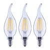 60-Watt Equivalent B11 Dimmable E12 Candelabra Flame Bent Tip Clear Glass LED Vintage Edison Light Bulb Daylight(3-Pack) by EcoSmart -EcoSmart Sales ecosmart led light bulbs fg 04189 64 1000