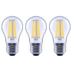 100-Watt Equivalent A15 Dimmable Appliance Fan Clear Glass Filament LED Vintage Edison Light Bulb Daylight (3-Pack) by EcoSmart