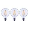 100-Watt Equivalent G25 Dimmable Globe Clear Glass Filament LED Vintage Edison Light Bulb Daylight (3-Pack) by EcoSmart 1 100-Watt Equivalent G25 Dimmable Globe Clear Glass Filament LED Vintage Edison Light Bulb Daylight (3-Pack) by EcoSmart -EcoSmart Sales ecosmart led light bulbs fg 04214 64 1000