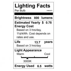 100-Watt Equivalent B13 Blunt Tip Dimmable E12 Candelabra Clear Glass LED Vintage Edison Light Bulb Bright White(3-Pack) by EcoSmart -EcoSmart Sales ecosmart led light bulbs fg 04226 4f 1000