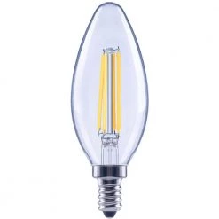 100-Watt Equivalent B13 Blunt Tip Dimmable E12 Candelabra Clear Glass LED Vintage Edison Light Bulb Bright White(3-Pack) by EcoSmart -EcoSmart Sales ecosmart led light bulbs fg 04226 c3 1000