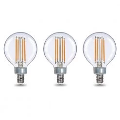 60-Watt Equivalent G16.5 Dimmable ENERGY STAR CEC Filament LED Light Bulb Bright White (3-Pack) by EcoSmart -EcoSmart Sales ecosmart led light bulbs g16 5c6e12930z 1f 1000
