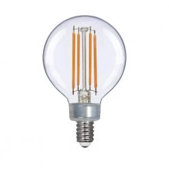 60-Watt Equivalent G16.5 Dimmable ENERGY STAR CEC Filament LED Light Bulb Bright White (3-Pack) by EcoSmart