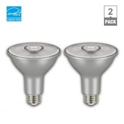 75-Watt Equivalent PAR30 Dimmable Flood LED Light Bulb Bright White (2-Pack) by EcoSmart 12 75-Watt Equivalent PAR30 Dimmable Flood LED Light Bulb Bright White (2-Pack) by EcoSmart -EcoSmart Sales glass like silver ecosmart led light bulbs a20pr3075wesd32 66 1000