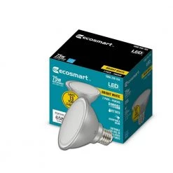 75-Watt Equivalent PAR30S Dimmable Adjustable Beam Angle LED Light Bulb Bright White (2-Pack) by EcoSmart 13 75-Watt Equivalent PAR30S Dimmable Adjustable Beam Angle LED Light Bulb Bright White (2-Pack) by EcoSmart -EcoSmart Sales glass like silver ecosmart led light bulbs a20pr30s75es32 c3 1000