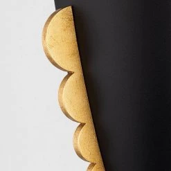 Ari 5.25 in. Gold Leaf/Black Wall Sconce by MITZI HUDSON VALLEY LIGHTING -EcoSmart Sales gold leaf black mitzi hudson valley lighting vanity lighting h378101 gl bk 76 1000