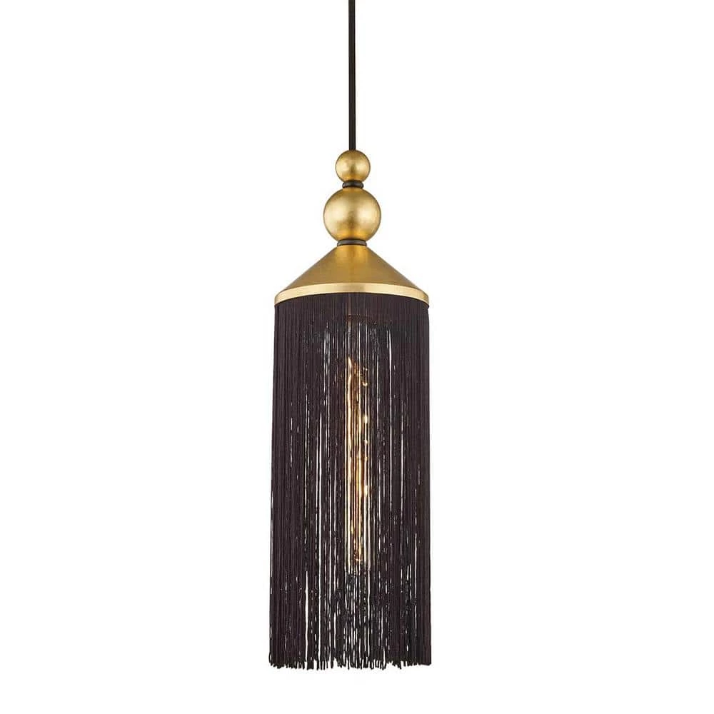 Scarlett 1-Light Gold Leaf/ Black Pendant by MITZI HUDSON VALLEY LIGHTING 3 Scarlett 1-Light Gold Leaf/ Black Pendant by MITZI HUDSON VALLEY LIGHTING