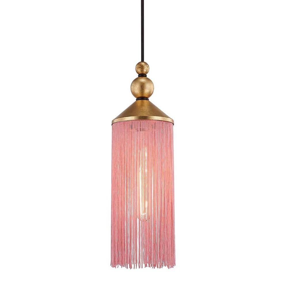 Scarlett 1-Light Gold Leaf/Pink Pendant by MITZI HUDSON VALLEY LIGHTING 3 Scarlett 1-Light Gold Leaf/Pink Pendant by MITZI HUDSON VALLEY LIGHTING
